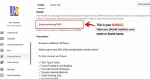 YouTube Handle Customization Guide