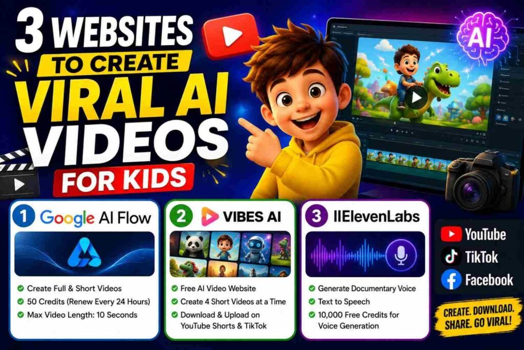 3 Websites to Create Viral AI Videos for Kids