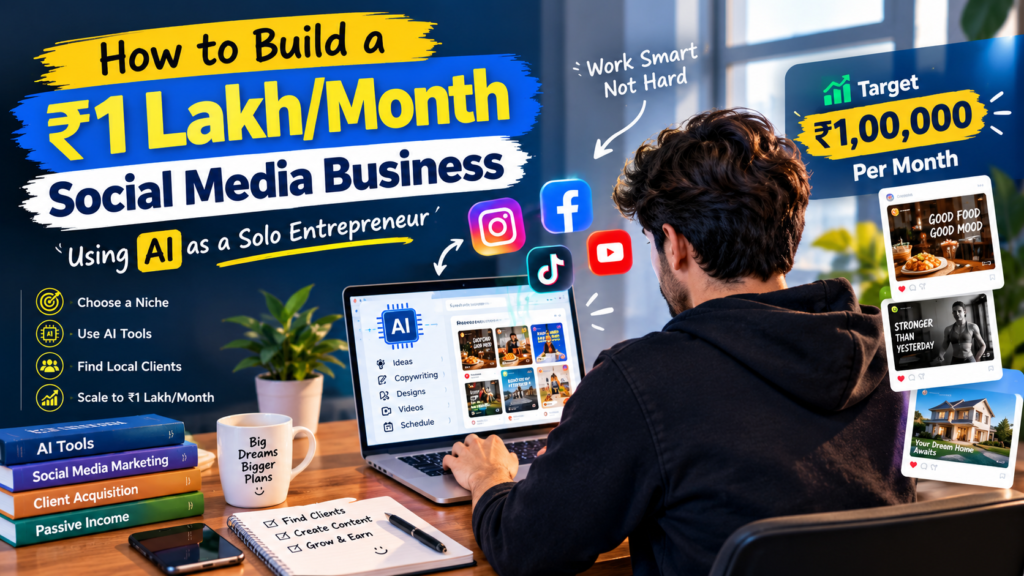 How to Build a 1 Lakh/Month Social Media Agency Using AI as a Solo Entrepreneur