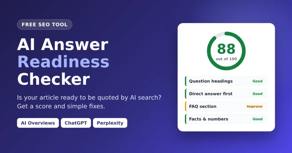 AI answer readiness checker