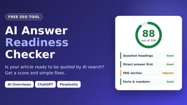 AI answer readiness checker