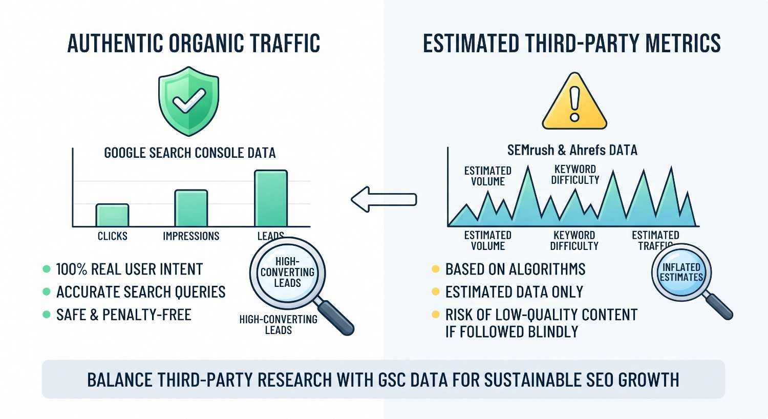 Google Search Console vs SEMrush traffic