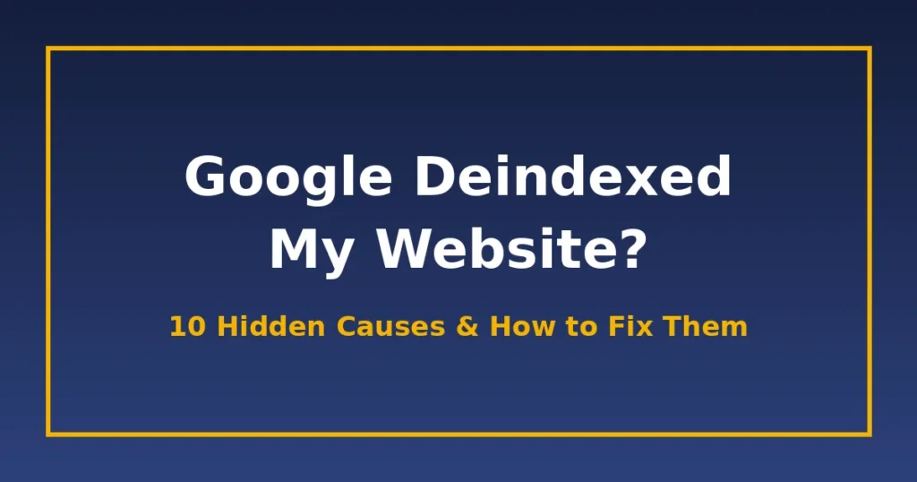 Google Deindexed My Website