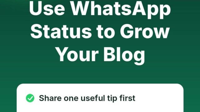 WhatsApp status to grow your blog